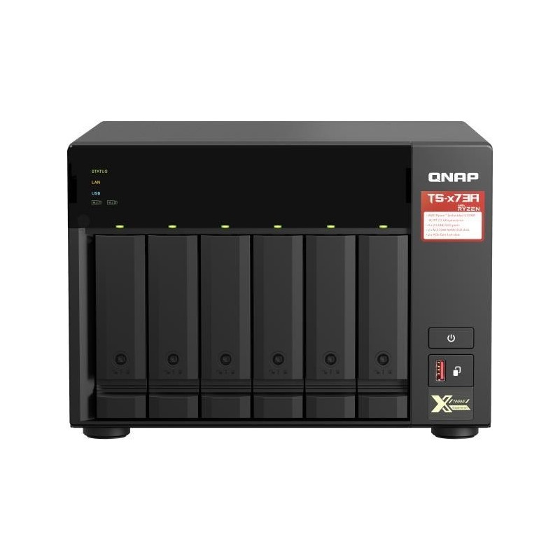 QNAP TS-673A - NAS-Server - 6 Schächte - SATA 6Gb/s - RAM 8 GB - Gigabit Ethernet / 2.5 Gigabit Ethernet (TS-673A-8G)