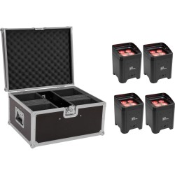 EUROLITE Set 4x AKKU UP-4 Entry QCL Spot + Case (20000934)