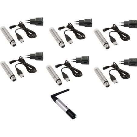 EUROLITE Set QuickDMX 1x Sender + 6x AKKU Empfänger (20000902)
