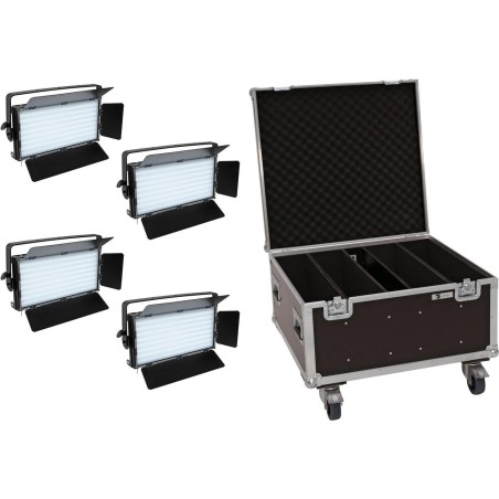 EUROLITE Set 4x LED PLL-480 QCL Panel + Case (20000899)