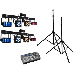 EUROLITE Set 2x LED KLS Laser Bar PRO + Easy Show + 2x M-4 Boxenhochständer (20000868)