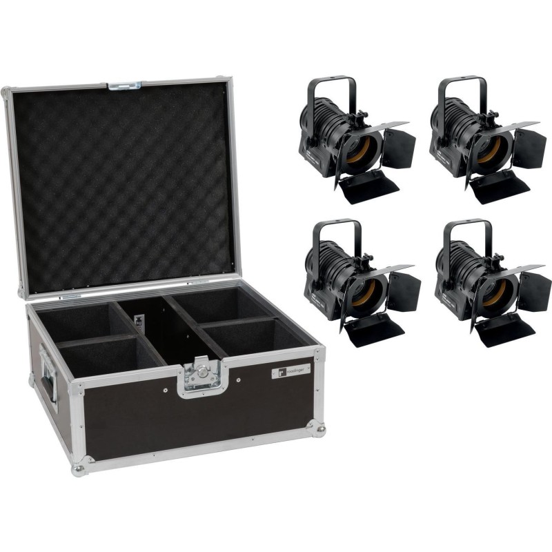 EUROLITE Set 4x LED THA-20PC TRC Theater-Spot sw + Case (20000871)