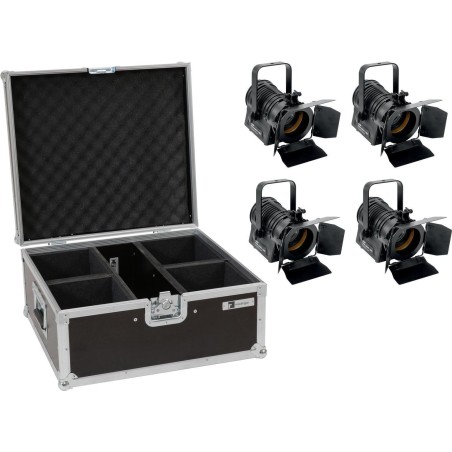 EUROLITE Set 4x LED THA-20PC TRC Theater-Spot sw + Case (20000871)