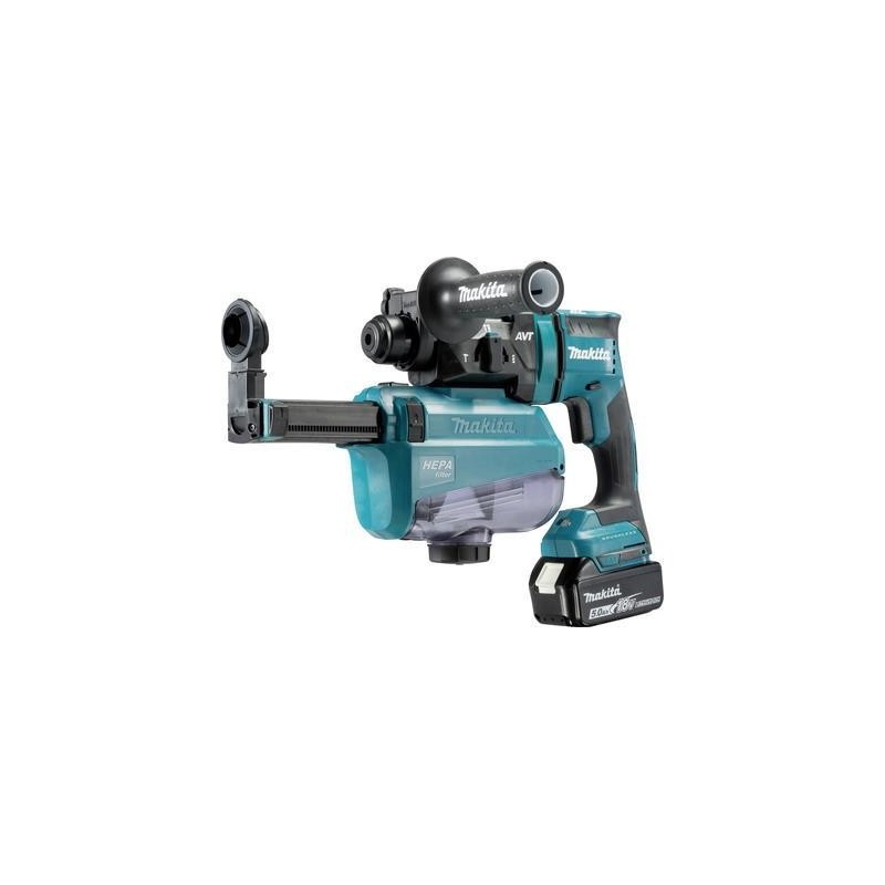 Makita DHR182RTWJ - Bohrhammer - schnurlos - 3 Modi - SDS-plus - 1.7 Joules - 2 Akkus - 18 V