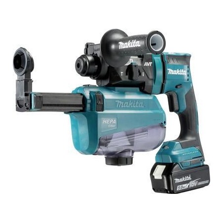 Makita DHR182RTWJ - Bohrhammer - schnurlos - 3 Modi - SDS-plus - 1.7 Joules - 2 Akkus - 18 V