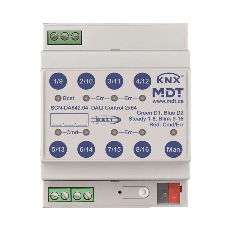 MDT SCN-DA642.04 DALI Control 2x64 Gateway, 4TE, REG (SCN-DA642.04)