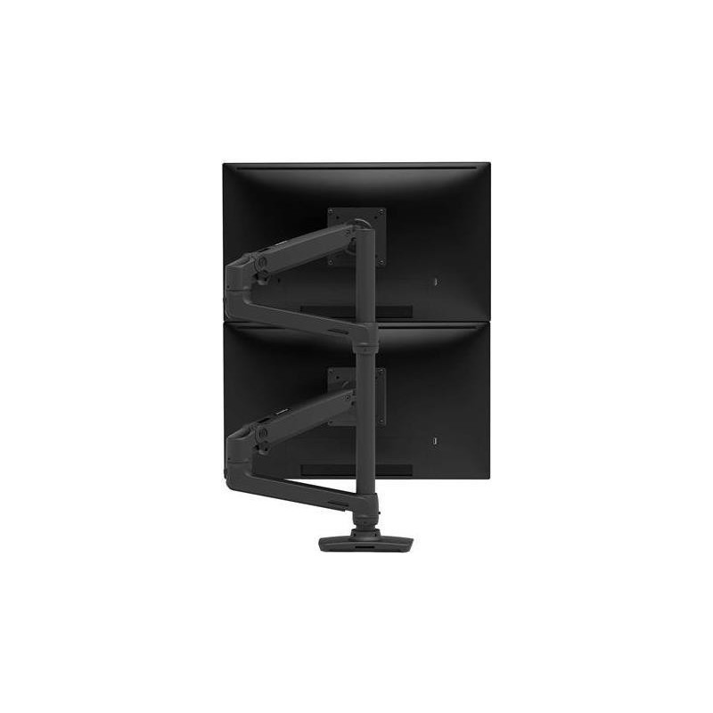 ERGOTRON LX Dual Monitor Arm in Schwarz - Monitor Tischhalterung mit patentierter CF-Technologie für 2 Bildschirme bis 101,60cm