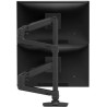 ERGOTRON LX Dual Monitor Arm in Schwarz - Monitor Tischhalterung mit patentierter CF-Technologie für 2 Bildschirme bis 101,60cm