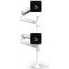 ERGOTRON LX Dual Monitorarm mit hoher Säule in Aluminium - Tischhalterung mit patentierter CF-Technologie für zwei Bildschirme