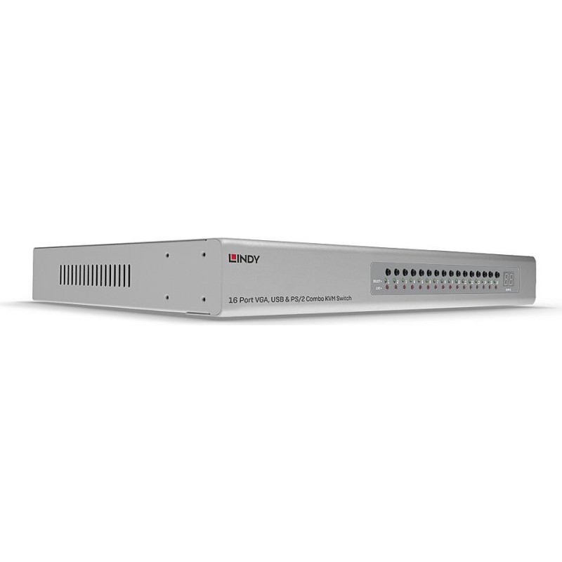 Lindy - KVM-Switch - VGA, USB & PS/2 ombo - 16 x KVM port(s) - 1 lokaler Benutzer - an Rack montierbar (39527)