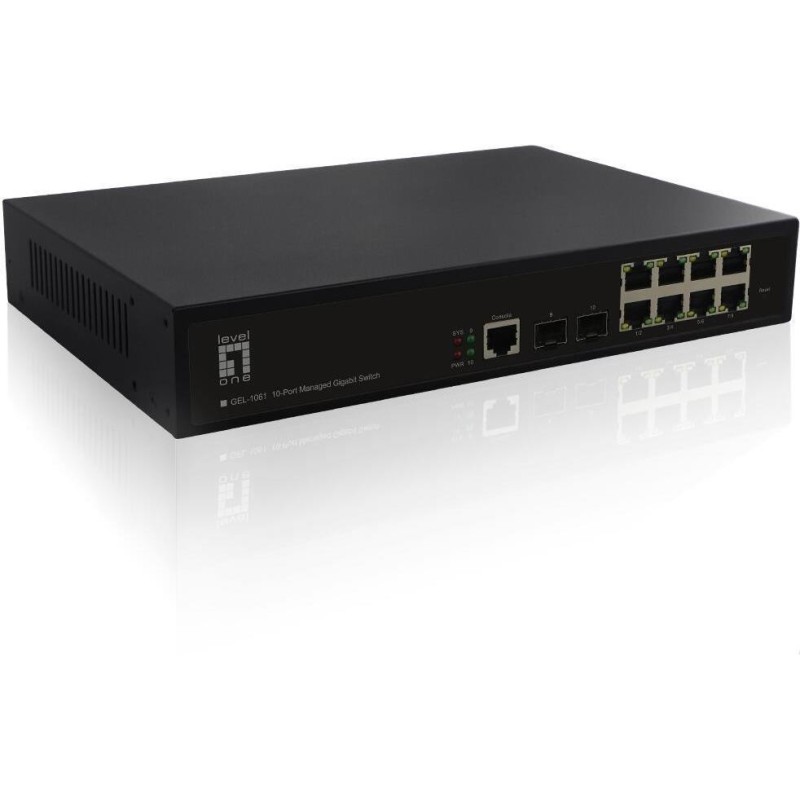 10-Port L2 Managed Gigabit Switch, 2x GE SFP Hersteller: LEVELONE (GEL-1061V2)