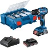 Bosch GSR 18V-45 PROFESSIONAL - Bohrer/Schrauber - schnurlos - 2 Geschwindigkeiten - Bohrfutterschlüssel 13 mm - 45 N m - 2 Akk