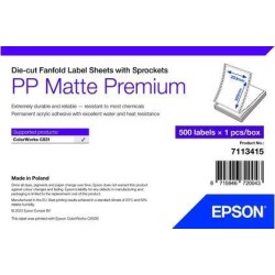 Epson Premium - Polypropylen (PP) - matt - permanenter Acrylklebstoff - 203 x 305 mm 500 Etikett(en) gestanzte Etiketten mit Ri