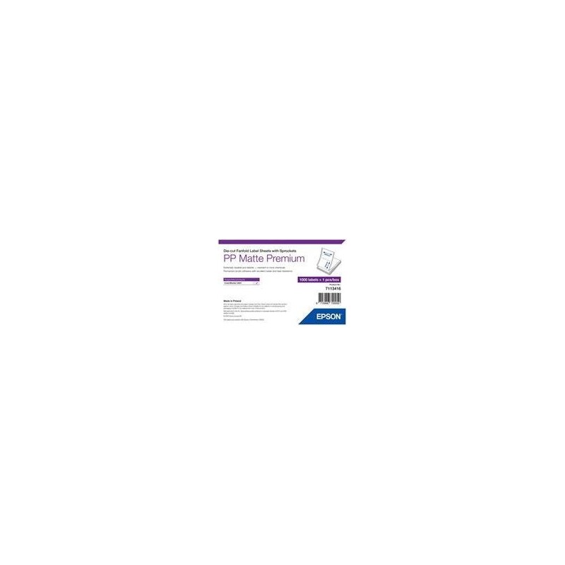Epson Premium - Polypropylen (PP) - matt - permanenter Acrylklebstoff - 203 x 152 mm 1000 Etikett(en) (1 Bogen x 1000) Box - ge