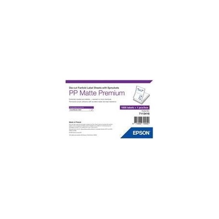 Epson Premium - Polypropylen (PP) - matt - permanenter Acrylklebstoff - 203 x 152 mm 1000 Etikett(en) (1 Bogen x 1000) Box - ge