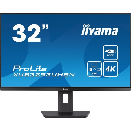 Iiyama LED-Monitor XUB3293UHSN-B5 - 80 cm (31.5") - 3840 x 2160 4K Ultra HD - schwarz Energieklasse G (XUB3293UHSN-B5)