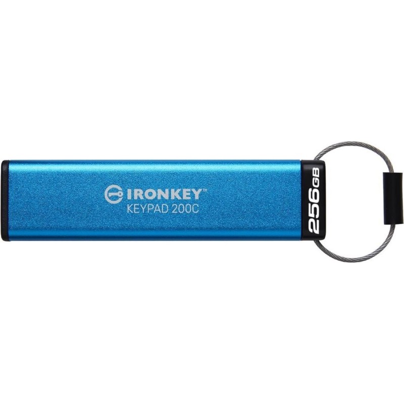 Kingston IronKey Keypad 200C - USB-Flash-Laufwerk - verschlüsselt - 256GB - USB-C 3,2 Gen 1 (IKKP200C/256GB)
