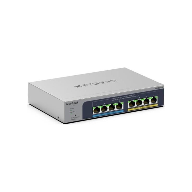 NETGEAR Smart MS108TUP - Switch - L3 Lite - Smart - 4 x 100/1000/2,5G (PoE++) + 4 x 100/1000/2,5G (PoE+) - Desktop, an Rack mon