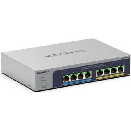 NETGEAR Smart MS108TUP - Switch - L3 Lite - Smart - 4 x 100/1000/2,5G (PoE++) + 4 x 100/1000/2,5G (PoE+) - Desktop, an Rack mon