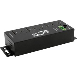 EXSYS GmbH Managed 7-Port USB 3.2 Gen 1 Metall HUB, 7x USB-C, 15KV ESD (EX-1537HMVS)
