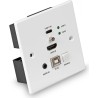 Lindy 150m Cat.6 HDMI 4K60 & Type C HDBaseT UK Wall Plate KVM Extender - Transmitter (38387)