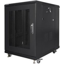 Lanberg FF01-6815-23B Rack 19U Freistehendes Gestell Schwarz (FF01-6815-23B)