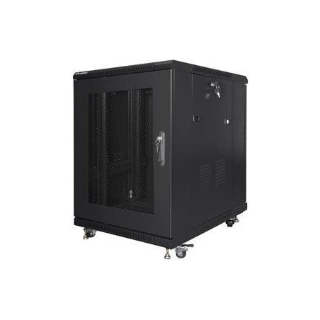 Lanberg FF01-6815-23B Rack 19U Freistehendes Gestell Schwarz (FF01-6815-23B)