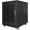 Lanberg FF01-6815-23B Rack 19U Freistehendes Gestell Schwarz (FF01-6815-23B)