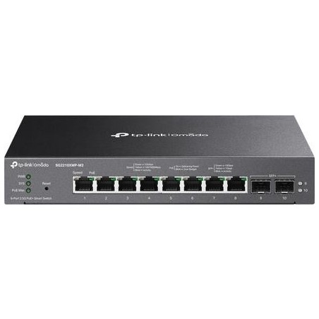 TP-LINK SG2210XMP-M2 Omada 8-Port Smart Switch 2x 10G SFP+ 8x 2.5 Gbps (SG2210XMP-M2)