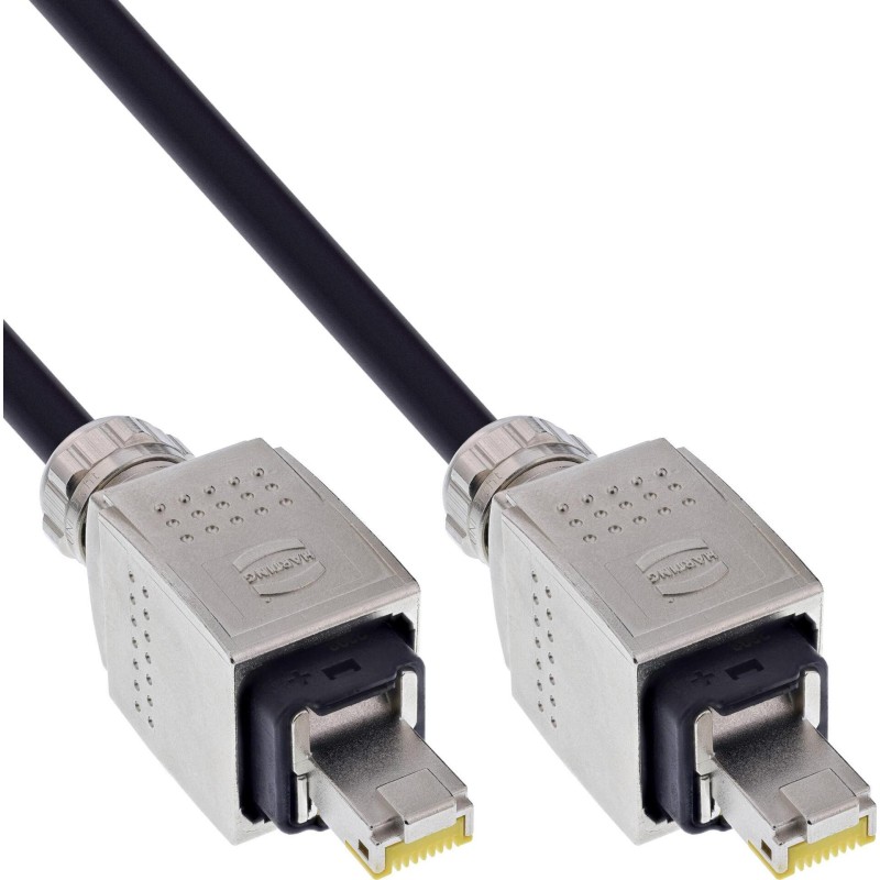 InLine Netzwerk-Kabeltrommel IP67 Outdoor PUR Harting - Cat.6A S/FTP - 50m (78593H)