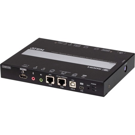 ATEN CN9850 - KVM-Switch - Fernzugriff über einen einzelnen Port, 4K, HDMI - 4 x KVM port(s) - 1 lokaler Benutzer - an Rack mon