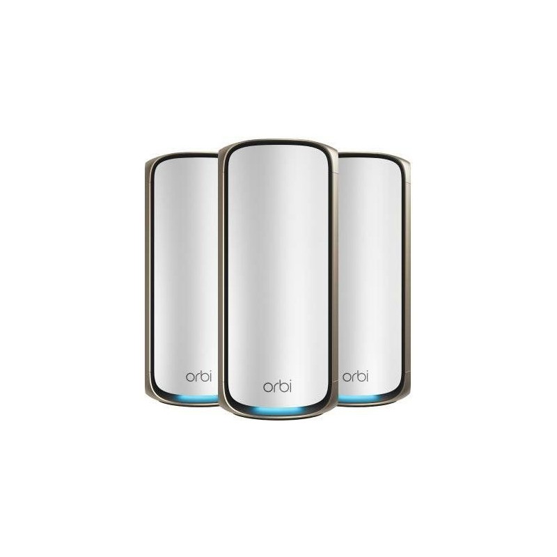 NETGEAR Orbi 970 Series RBE973S - WLAN-System - (Router, 2 Extender) - Netz 10GbE, 2,5GbE, Wi-Fi 7 Quad-Band (RBE973S-100EUS)