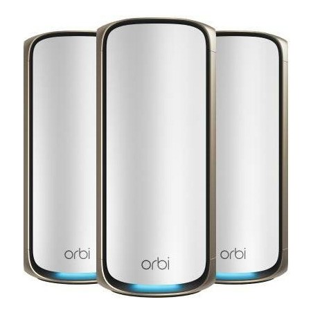NETGEAR Orbi 970 Series RBE973S - WLAN-System - (Router, 2 Extender) - Netz 10GbE, 2,5GbE, Wi-Fi 7 Quad-Band (RBE973S-100EUS)