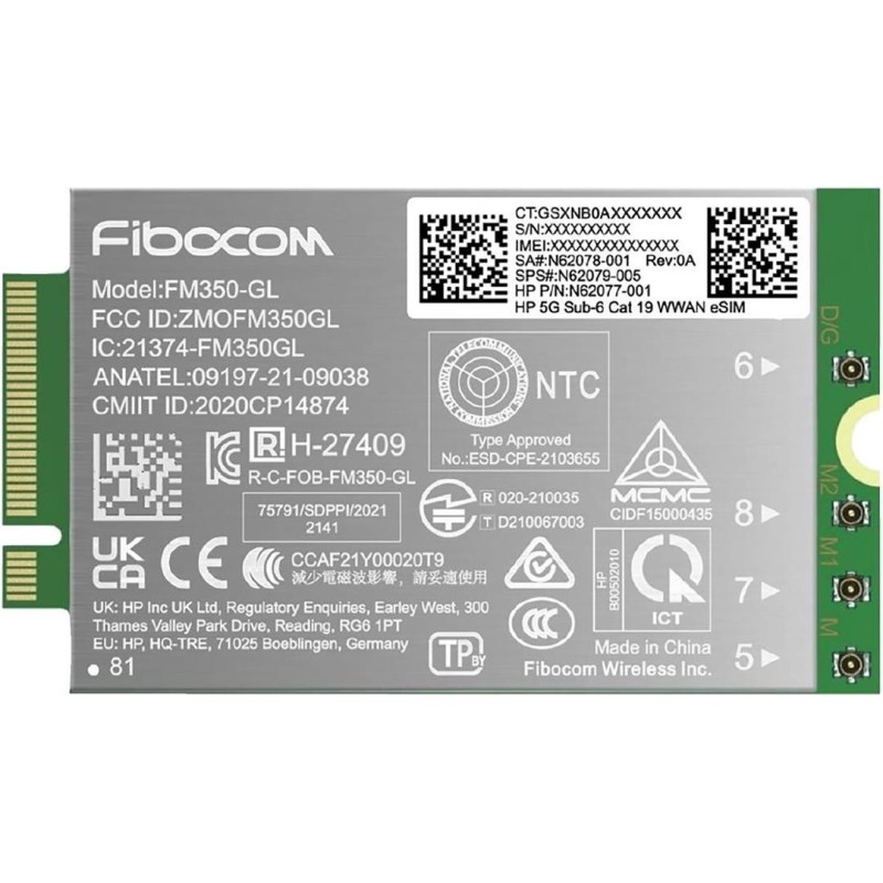 HP - Drahtloses Mobilfunkmodem - 5G - für Elite x360, EliteBook 83X G11, 84X G11, 86X G11, ZBook Firefly 14 G11, ZBook Fury 16