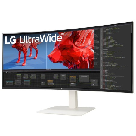 LG UltraWide 38BR85QC-W Monitor 95,29cm (37,5 Zoll) - QHD+, IPS, 1ms, 144Hz, HDMI, DisplayPort, USB-Hub, Ethernet Energieklass