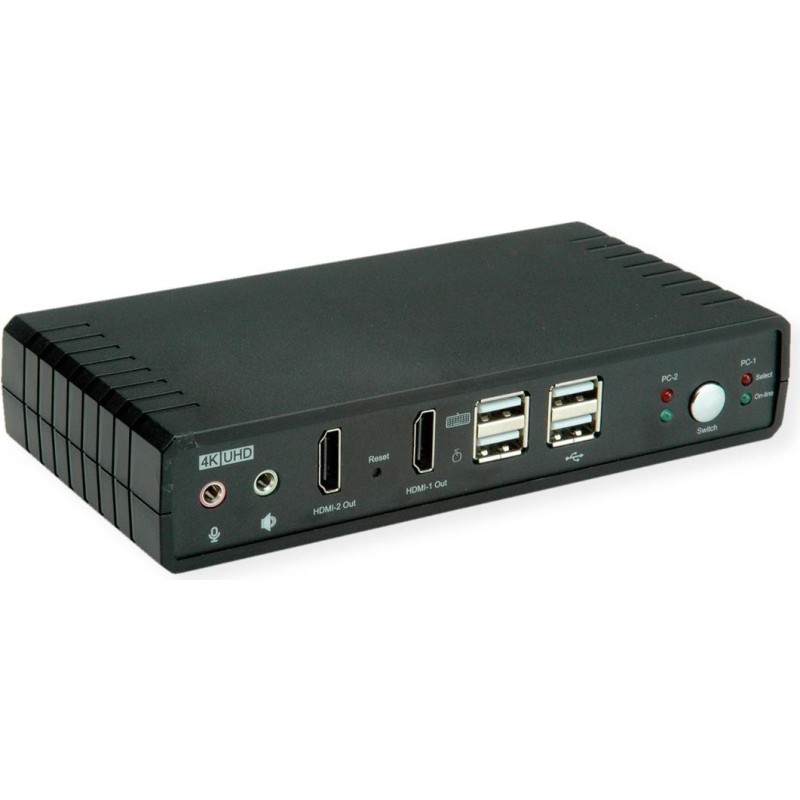 ROLINE KVM Switch Dual Head 1U-2PCs HDMI 4K60 - KVM-Umschalter (14.01.3047)