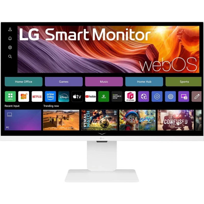LG 32U850SA-W 4K UHD Smart Monitor 80 cm (32") 4K UHD (3840 x 2160), IPS-Panel, 400 cd/m², 5 ms, 60 Hz, HDMI, USB-C, USB-A, Web