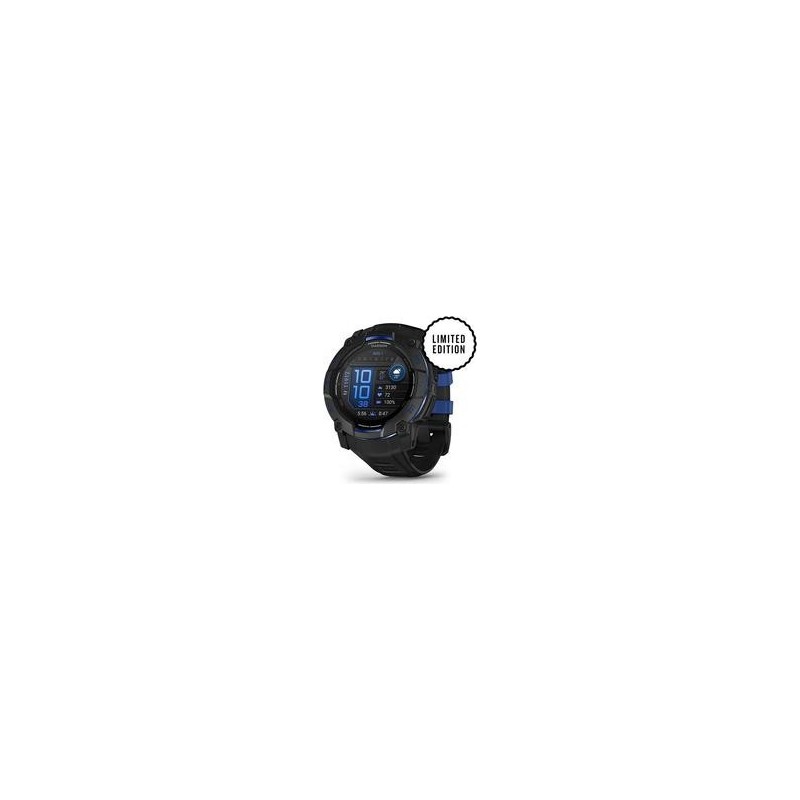 Garmin Instinct 3 50mm AMOLED schwarz/bolt blue (010-03020-03)