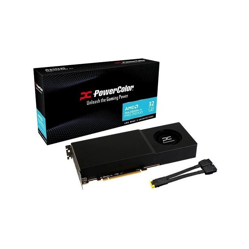 PowerColor Radeon AI PRO R9700 32GB GDDR6 Grafikkarte PCIe 5.0 x16 4x DisplayPort (AI PRO R9700 32G-B)
