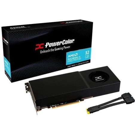 PowerColor Radeon AI PRO R9700 32GB GDDR6 Grafikkarte PCIe 5.0 x16 4x DisplayPort (AI PRO R9700 32G-B)