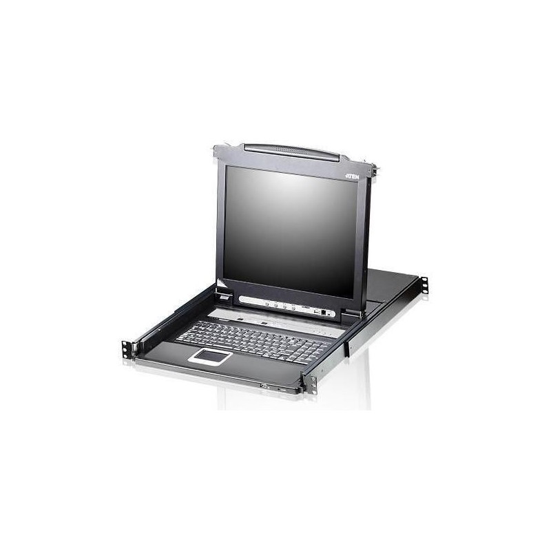ATEN 8 Port 17" LCD KVMP Switch with Spanish Keyboard (CL5708M-ES)