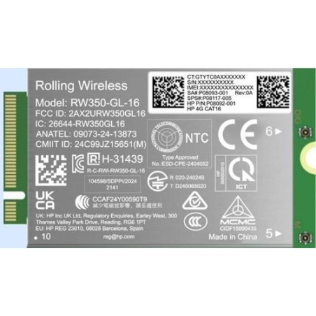 HP Inc. HP - Drahtloses Mobilfunkmodem - 4G LTE Advanced Pro - M.2 Card (B8BD2AA)