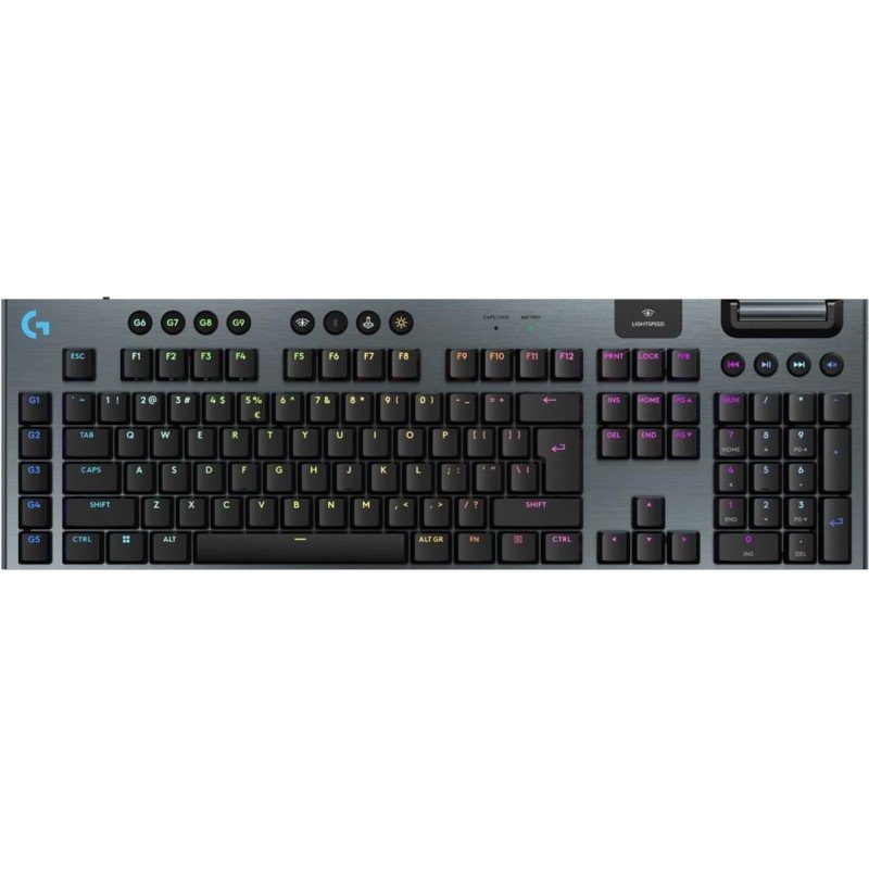 Logitech G G915 X - Tastatur - LIGHTSPEED - Hintergrundbeleuchtung - kabellos - Bluetooth 5,0, 2,4 GHz, USB - QWERTY - US Inter