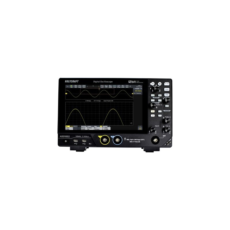 Voltcraft ADO-1002 Digital-Oszilloskop 100 MHz 2,5 GSa/s 250 Mpts 12 Bit DSO