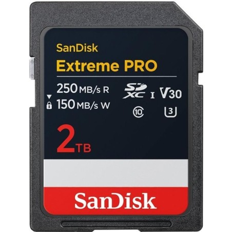 SanDisk Extreme Pro - Flash-Speicherkarte - 2TB - Video Class V30 / UHS-I U3 / Class10 - SDXC UHS-I (SDSDXXD-2T00-GN4IN)