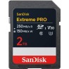 SanDisk Extreme Pro - Flash-Speicherkarte - 2TB - Video Class V30 / UHS-I U3 / Class10 - SDXC UHS-I (SDSDXXD-2T00-GN4IN)