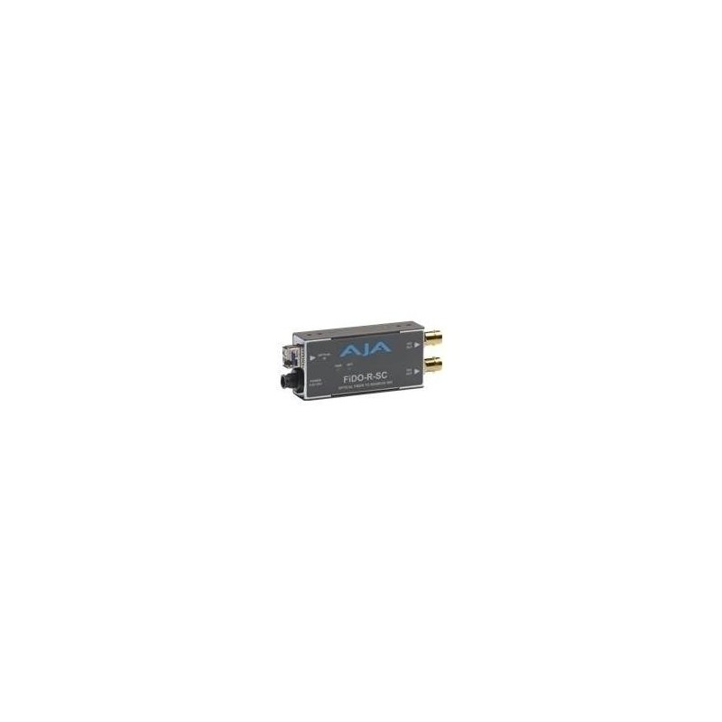 AJA FiDO-R-SC Single Channel SC Fiber to SDI with Dual SDI Outputs - Video Extender - 1310 nm