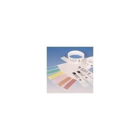 Zebra Z-Band Direct - Perforierte Polypropylen-Armbänder mit Acryl-Klebemittel - 6 mil weiß, Fühlmarke schwarz - 19,05 x 279,4