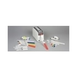 Zebra Z-Band Direct - Perforierte Polypropylen-Armbänder mit Acryl-Klebemittel - 6 mil orange, Fühlmarke schwarz - 25,4 x 279,4