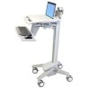 Ergotron StyleView EMR Laptop Cart, SV40 - Wagen für Notebook/Tastatur/Maus - Kunststoff, Aluminium, verzinker Stahl - Grau, we